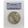Image 1 : 1923 $1 Peace Silver Dollar Coin PCGS MS63