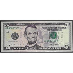 2009 $5 Federal Reserve STAR Note