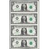 Image 1 : Uncut Sheet of (4) 1988A $1 Federal Reserve Notes