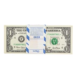 Pack of (100) Consecutive 2001 $1 Federal Reserve Star Notes Atlanta