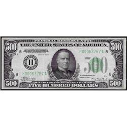 1934A $500 Federal Reserve Note St. Louis