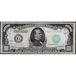 1934A $1000 Federal Reserve Note Chicago