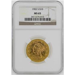 1902-S $10 Liberty Head Eagle Gold Coin NGC MS65