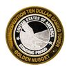 Image 1 : .999 Silver Golden Nugget Las Vegas $10 Casino Limited Edition Gaming Token