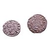 Image 1 : Lot of (2) 1540-1590 KB Hungary Ferdinand I - Madonna & Child Silver Denar Coins