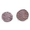Image 2 : Lot of (2) 1540-1590 KB Hungary Ferdinand I - Madonna & Child Silver Denar Coins