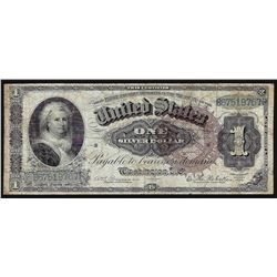 1886 $1 Martha Washington Silver Certificate Brown Seal Note