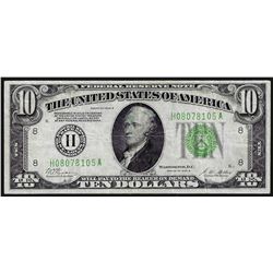 1928B $10 Federal Reserve Note Light Green Seal
