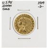 Image 1 : 1909-D $5 Indian Head Half Eagle Gold Coin