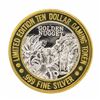 Image 1 : .999 Silver Golden Nugget Laughlin $10 Casino Limited Edition Gaming Token