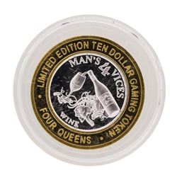 .999 Silver Four Queens Hotel & Casino Las Vegas, NV $10 Limited Edition Gaming
