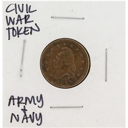 1863 Civil War Token Army & Navy