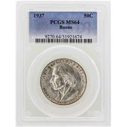 1937 Boone Commemorative Half Dollar Coin PCGS MS64