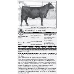 Lot 15 - ICC Barbara K 905-7410