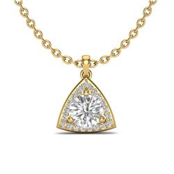 1.50 CTW VS/SI Diamond Certified Necklace 18K Yellow Gold - REF-385F8M - 20525
