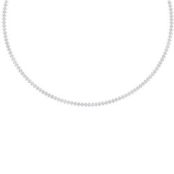 10 CTW Certified SI/I Diamond 2 Prong Necklace 18K White Gold - REF-446T6X - 40025