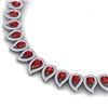 Image 2 : 33.4 CTW Royalty Designer Ruby & VS Diamond Necklace 18K White Gold - REF-1236R4K - 39438