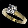 Image 1 : 1.25 CTW Certified VS/SI Quality Cushion Cut Diamond Solitaire Ring 10K Yellow Gold - REF-372W3H - 3