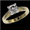 Image 2 : 1.25 CTW Certified VS/SI Quality Cushion Cut Diamond Solitaire Ring 10K Yellow Gold - REF-372W3H - 3