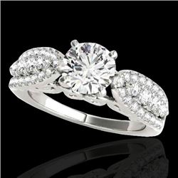 1.7 CTW H-SI/I Certified Diamond Solitaire Ring 10K White Gold - REF-180H2W - 35259