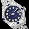 Image 1 : Rolex Men's Stainless Steel, QuickSet, Diam Dial & Diam/Sapphire Bezel - REF-441K8R