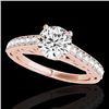 Image 1 : 1.65 CTW H-SI/I Certified Diamond Solitaire Ring 10K Rose Gold - REF-203M6F - 35024