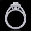 Image 1 : 2.8 CTW VS/SI Diamond Solitaire Art Deco Ring 18K White Gold - REF-527M3F - 37136