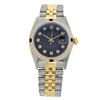 Image 2 : Rolex Men's Two Tone 14K Gold/SS, QuickSet, Diam Dial & Diam/Sapphire Bezel - REF-474K5R