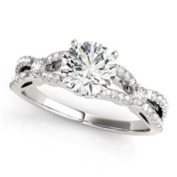 1.35 CTW Certified VS/SI Diamond Solitaire Ring 18K White Gold - REF-376K2R - 27840