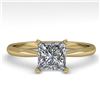 Image 1 : 1 CTW Princess Cut VS/SI Diamond Engagement Designer Ring 14K Yellow Gold - REF-272M3F - 38462