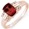 Image 1 : 1.41 CTW Pink Tourmaline & Diamond Ring 18K Rose Gold - REF-40X5T - 10648