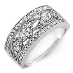 0.75 CTW Certified VS/SI Diamond Ring 10K White Gold - REF-66H8W - 11526