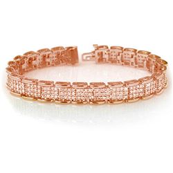 7.0 CTW Certified VS/SI Diamond Bracelet 14K Rose Gold - REF-420W8H - 14079