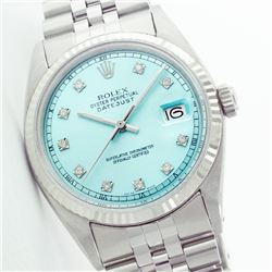 Rolex Ladies Stainless Steel, Diamond Dial with Fluted Bezel, Saph Crystal - REF-260A7N