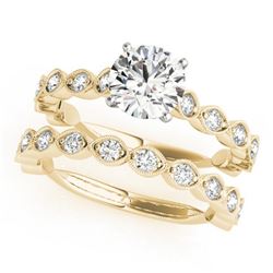 1.77 CTW Certified VS/SI Diamond Solitaire 2Pc Wedding Set 14K Yellow Gold - REF-228H2W - 31612