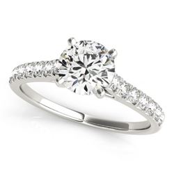 1.45 CTW Certified VS/SI Diamond Solitaire Ring 18K White Gold - REF-374M2F - 27591