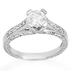 1.50 CTW Certified VS/SI Diamond Ring 14K White Gold - REF-275H5W - 11443