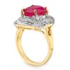 Image 2 : 5.75 CTW Ruby & Diamond Ring 14K Yellow Gold - REF-118T8X - 12901