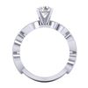 Image 2 : 1.01 CTW VS/SI Diamond Solitaire Art Deco Ring 18K White Gold - REF-218M2F - 37316