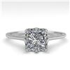 Image 1 : 1.0 CTW VS/SI Princess Diamond Solitaire Engagement Ring 18K White Gold - REF-283K5R - 35751