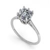 Image 2 : 1.0 CTW VS/SI Princess Diamond Solitaire Engagement Ring 18K White Gold - REF-283K5R - 35751