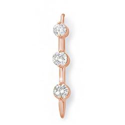 0.25 CTW Certified VS/SI Diamond Pendant 14K Rose Gold - REF-29T6X - 12689