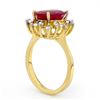 Image 2 : 3.68 CTW Ruby & Diamond Ring 10K Yellow Gold - REF-70Y2N - 12709