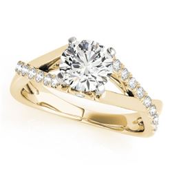 0.77 CTW Certified VS/SI Diamond Solitaire Ring 18K Yellow Gold - REF-126T9X - 27500