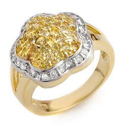 1.50 CTW Yellow Sapphire & Diamond Ring 14K Yellow Gold - REF-81T8X - 10407