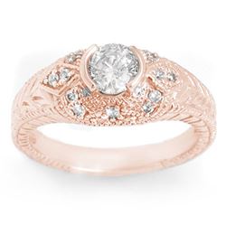0.75 CTW Certified VS/SI Diamond Ring 14K Rose Gold - REF-115X8T - 11649