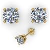 Image 2 : 1.02 CTW VS/SI Diamond Stud Designer Earrings 18K Yellow Gold - REF-150W9H - 32266