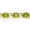 Image 2 : 6.0 CTW Peridot Bracelet 10K Yellow Gold - REF-40Y8N - 13457