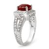 Image 2 : 3.20 CTW Ruby & Diamond Ring 14K White Gold - REF-101W8H - 14257