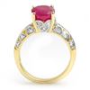 Image 2 : 4.83 CTW Ruby & Diamond Ring 10K Yellow Gold - REF-50N5Y - 14418